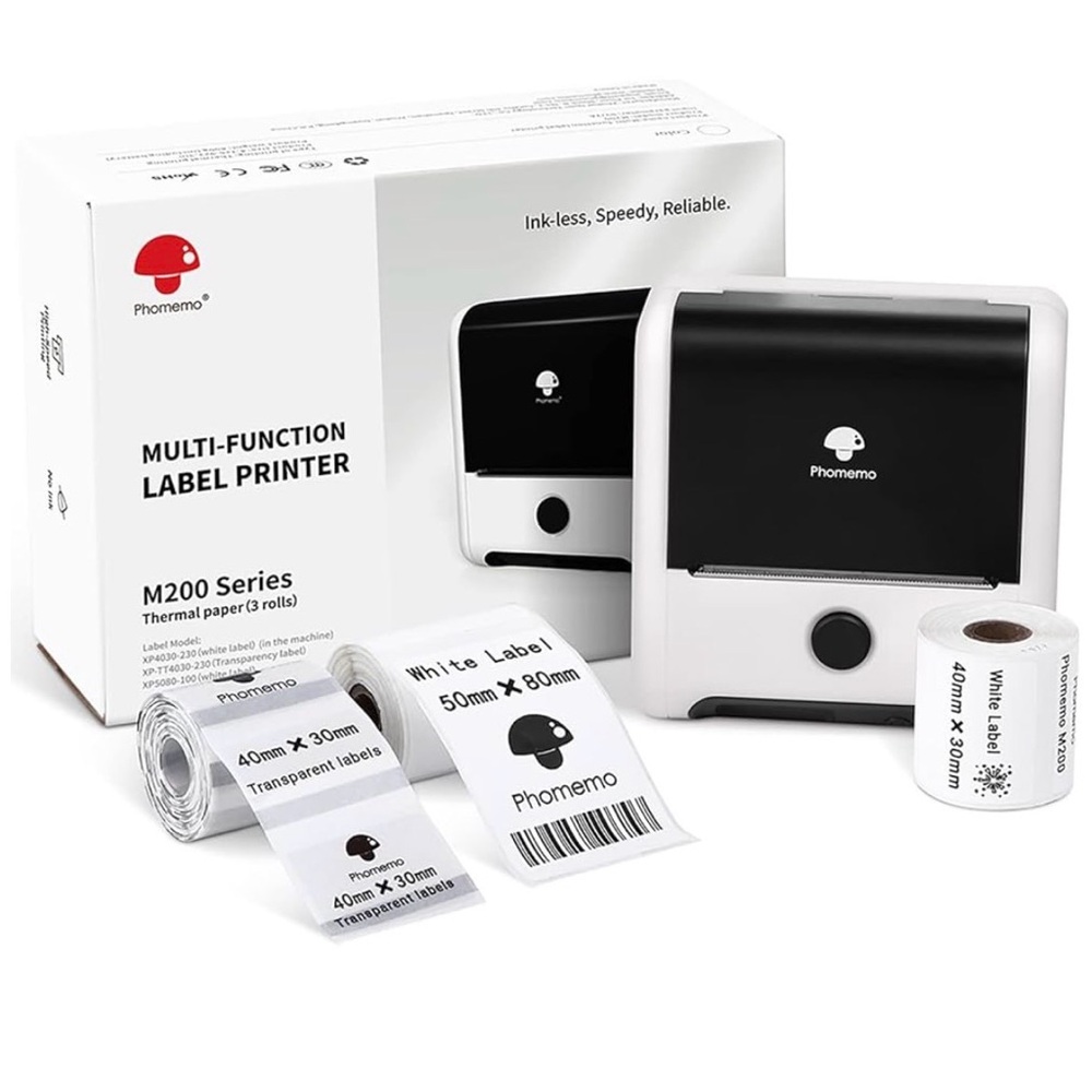 Phomemo M200 Thermal Printer Bluetooth POS Receipt Label Maker for Android & iOS
